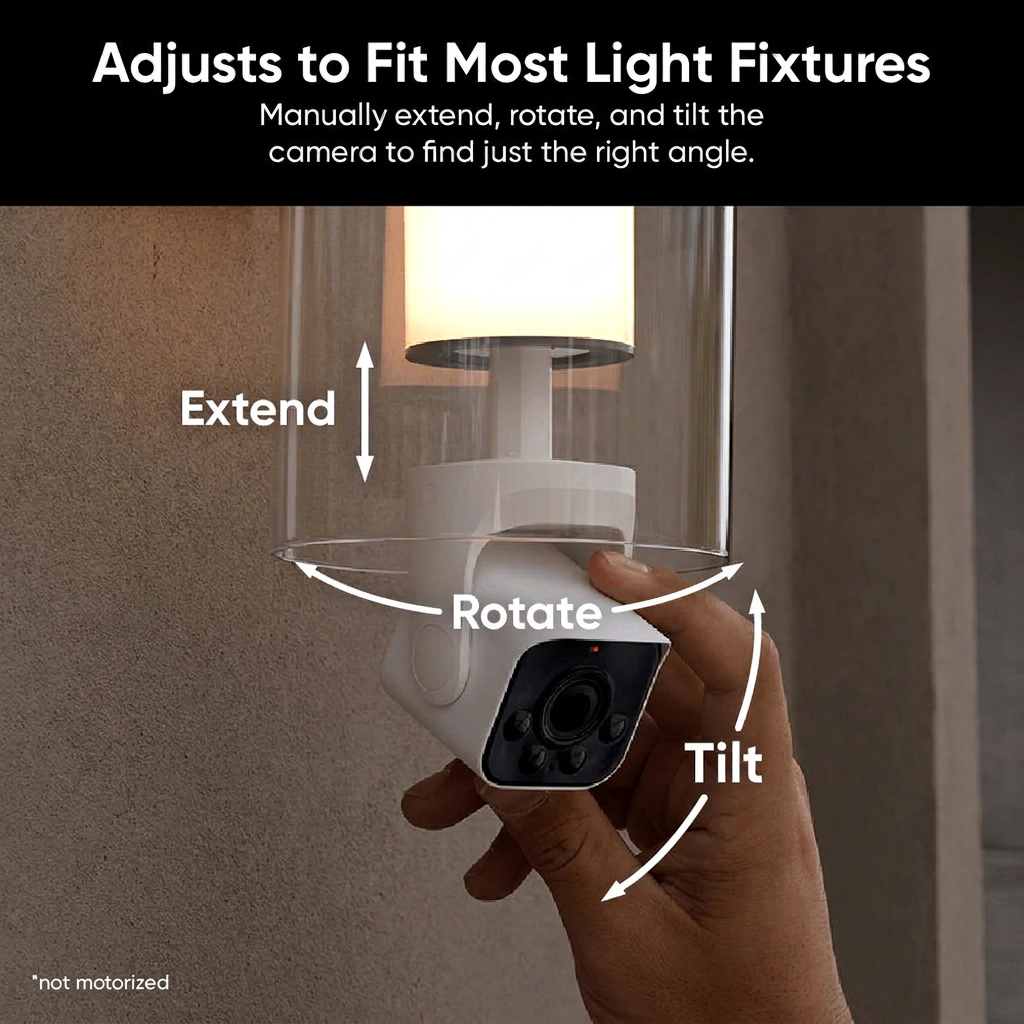 Adjusts to fit most light fixtures