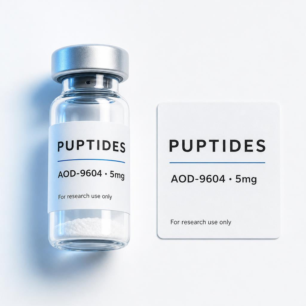 Puptides AOD-9604 5mg research vial